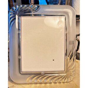 Large Mikasa Art Nouveau Wedding Crystal Frosted Glass Picture Photo Frame
